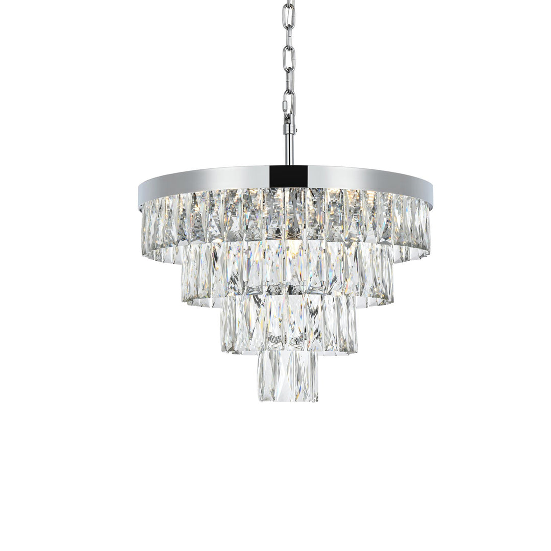 20 Inch Round Chandelier In Chrome - View 4 - Joshua Marshal