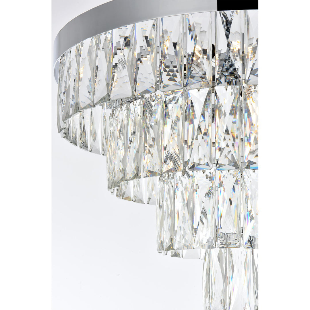 20 Inch Round Chandelier In Chrome - View 5 - Joshua Marshal
