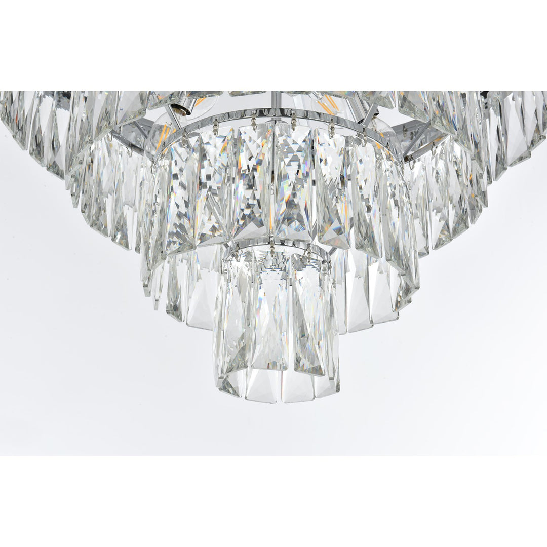 20 Inch Round Chandelier In Chrome - View 6 - Joshua Marshal