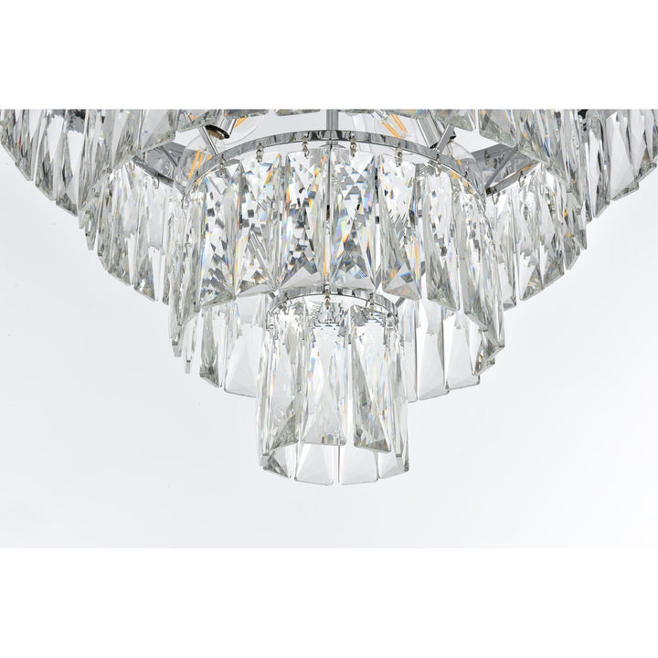 20 Inch Round Chandelier In Chrome - View 6 - Joshua Marshal