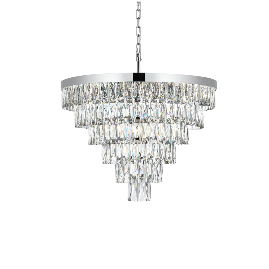 27 Inch Round Chandelier In Chrome - View 4 - Joshua Marshal