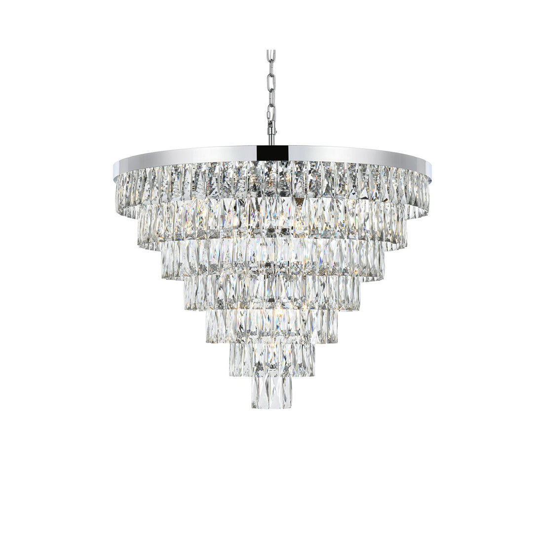 32 Inch Round Chandelier In Chrome - View 4 - Joshua Marshal