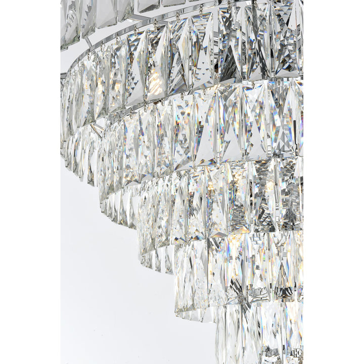 32 Inch Round Chandelier In Chrome - View 5 - Joshua Marshal