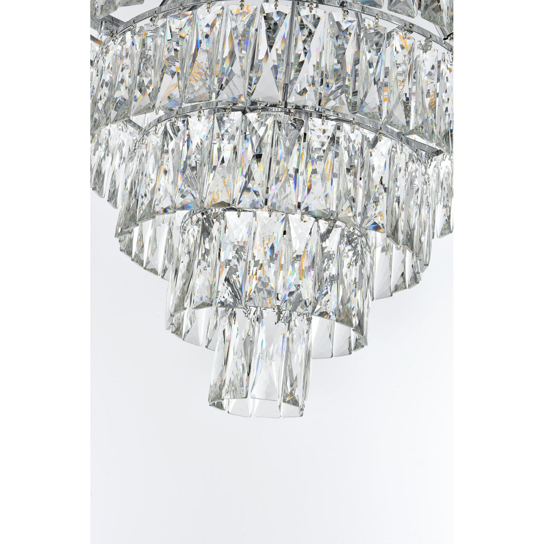 32 Inch Round Chandelier In Chrome - View 6 - Joshua Marshal