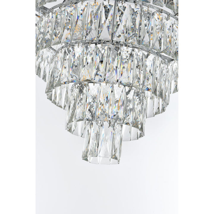 32 Inch Round Chandelier In Chrome - View 6 - Joshua Marshal
