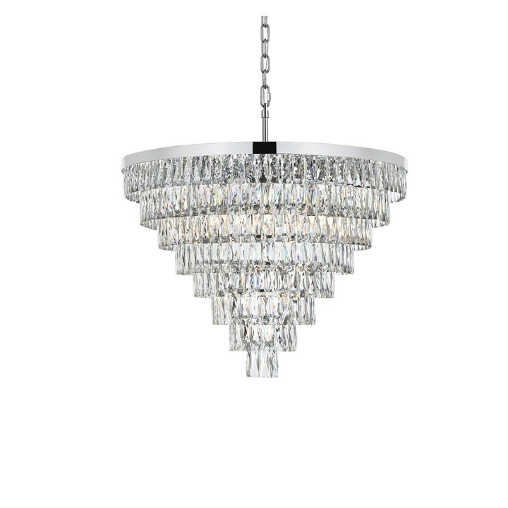 36 Inch Round Chandelier In Chrome - View 4 - Joshua Marshal