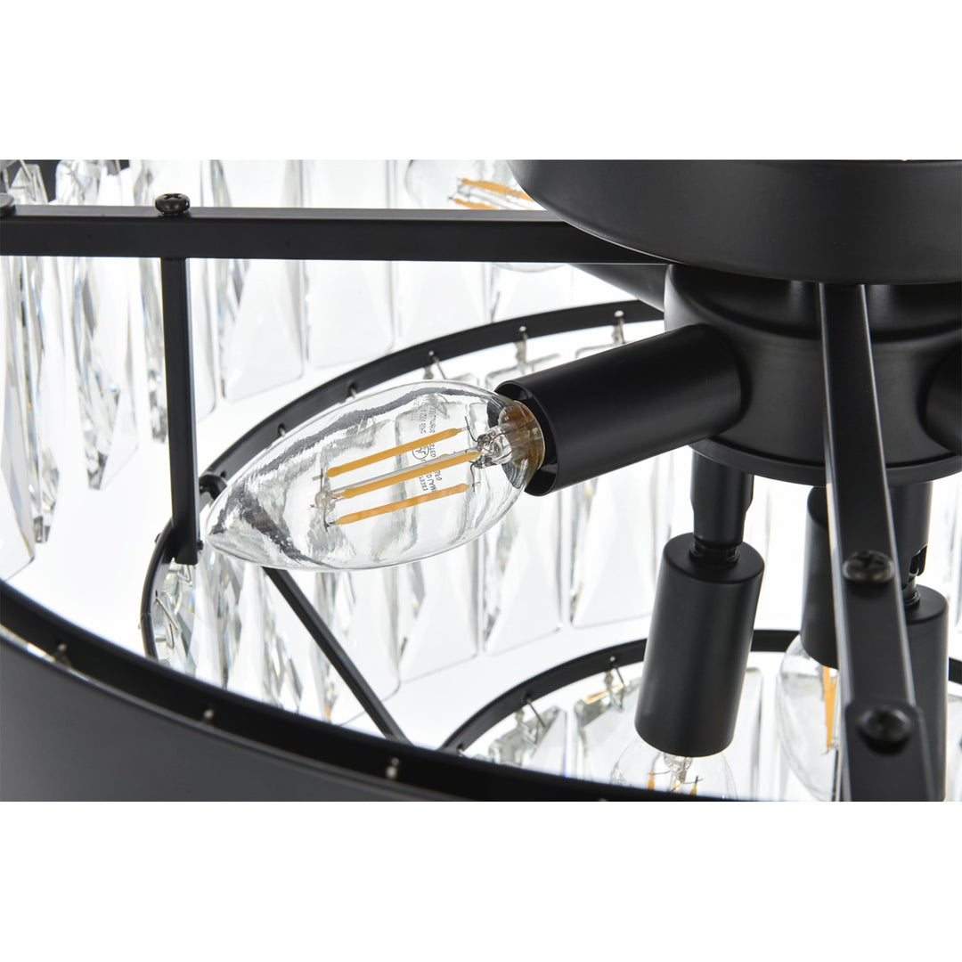18 Inch Flush Mount In Black - View 4 - Joshua Marshal