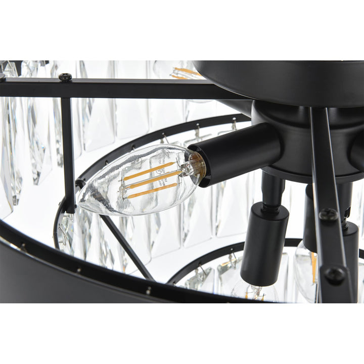 18 Inch Flush Mount In Black - View 4 - Joshua Marshal
