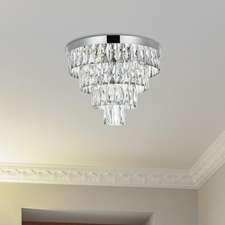 18 Inch Flush Mount In Chrome Chrome And Clear Finish - LIGHTING by Joshua Marshal