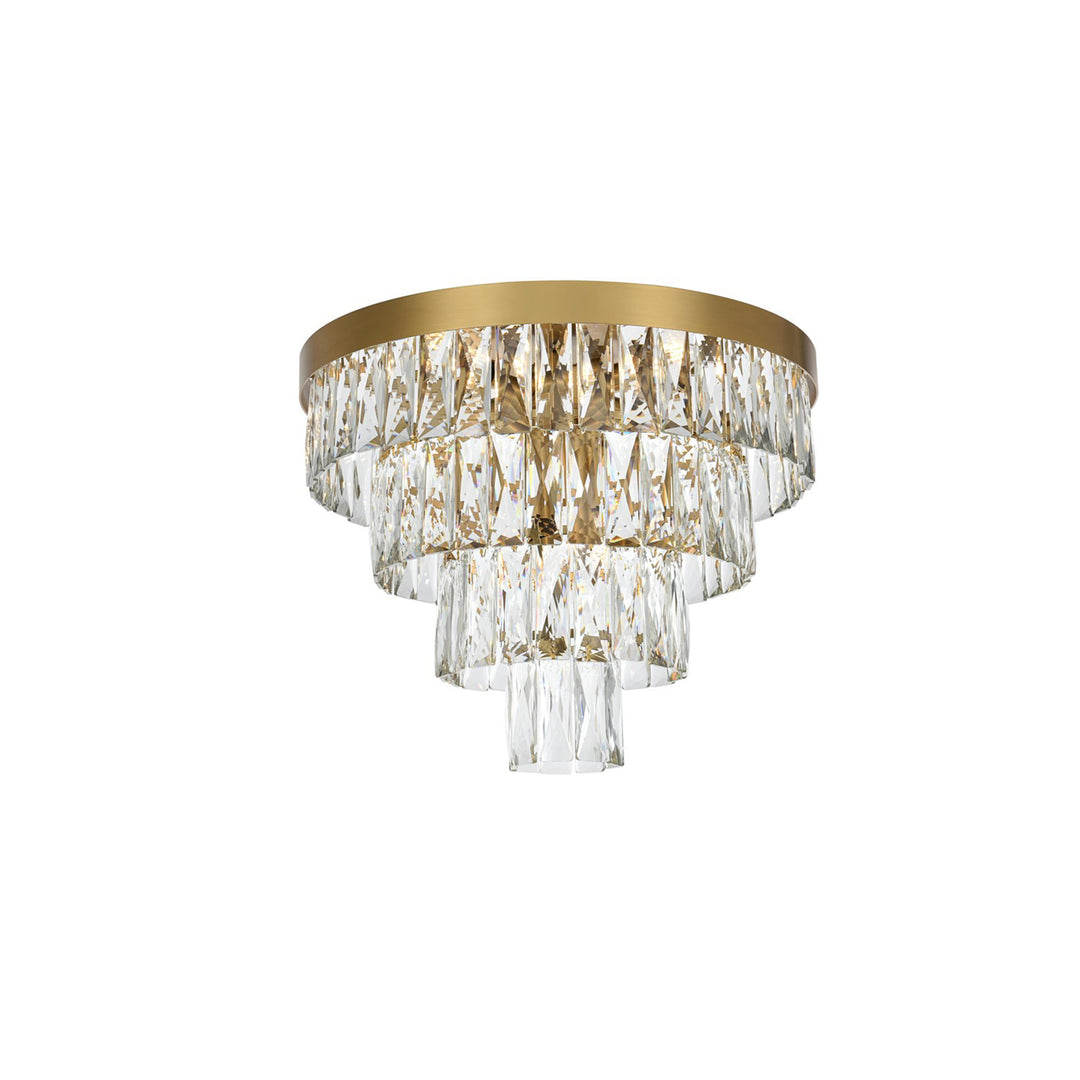 18 Inch Flush Mount In Satin Gold - View 3 - Joshua Marshal