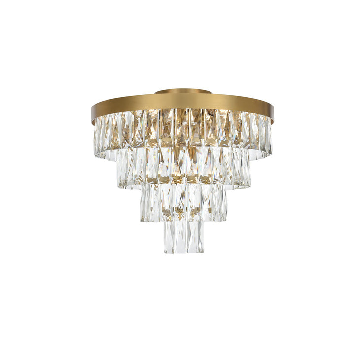 18 Inch Flush Mount In Satin Gold - View 4 - Joshua Marshal