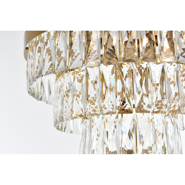 18 Inch Flush Mount In Satin Gold - View 5 - Joshua Marshal