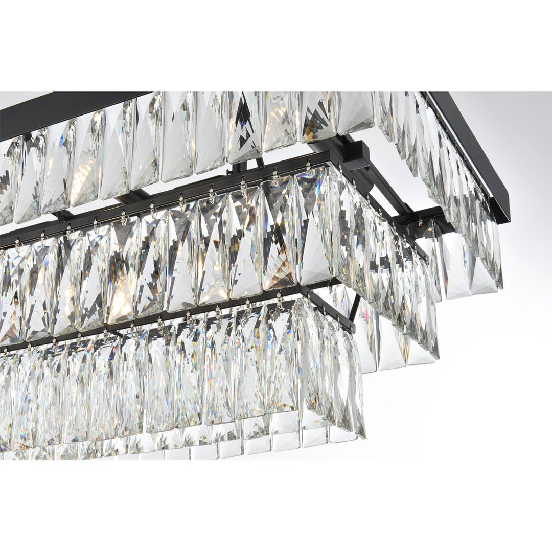 36 Inch Rectangular Rectangular Chandelier In Black - View 6 - Joshua Marshal