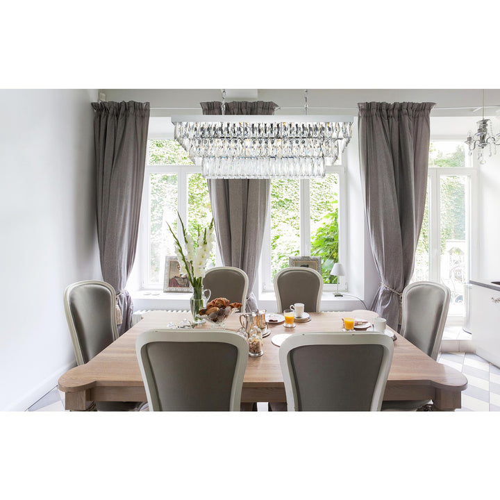 36 Inch Rectangular Chandelier In Chrome - View 2 - Joshua Marshal