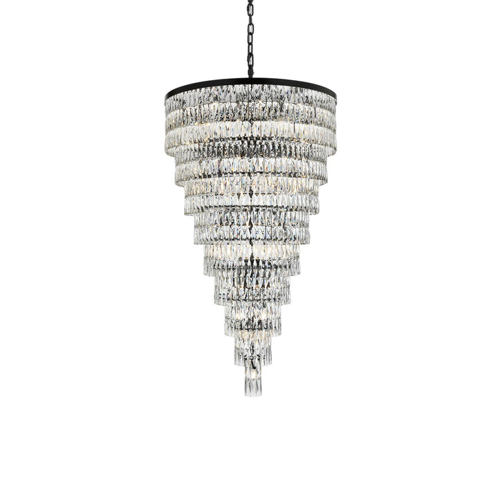 41 Inch Rectangular Chandelier In Black - View 4 - Joshua Marshal