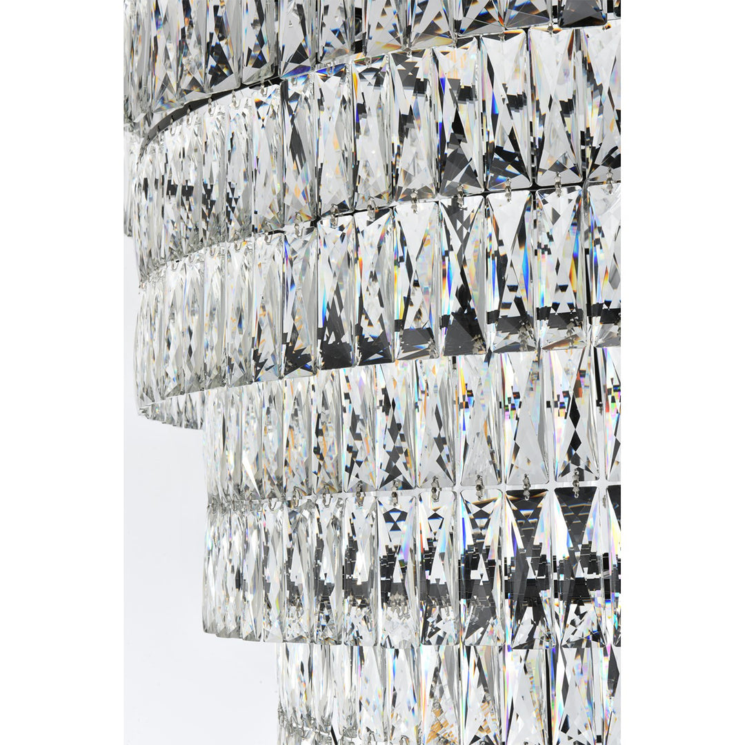 41 Inch Rectangular Chandelier In Black - View 5 - Joshua Marshal