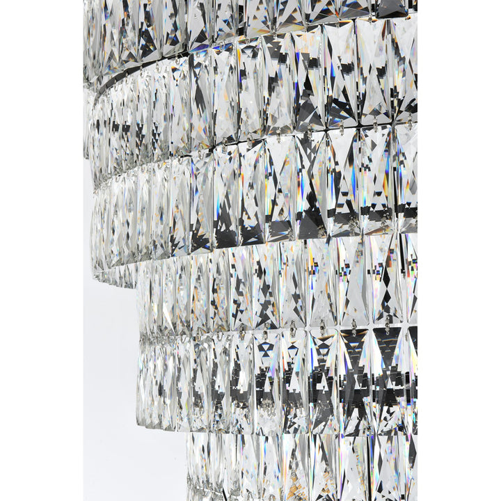 41 Inch Rectangular Chandelier In Black - View 5 - Joshua Marshal