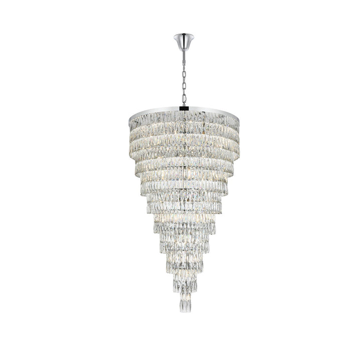41 Inch Rectangular Chandelier In Chrome - View 3 - Joshua Marshal