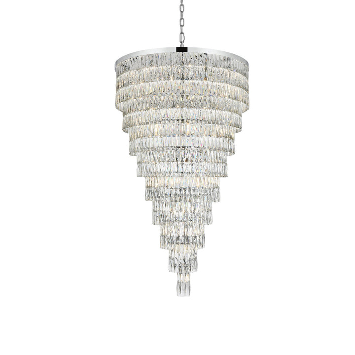 41 Inch Rectangular Chandelier In Chrome - View 4 - Joshua Marshal