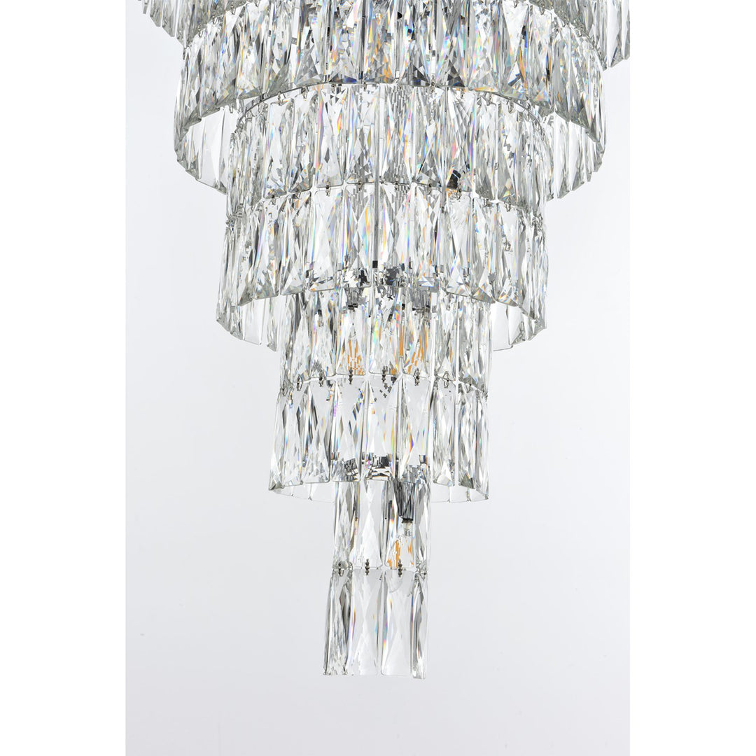 41 Inch Rectangular Chandelier In Chrome - View 5 - Joshua Marshal
