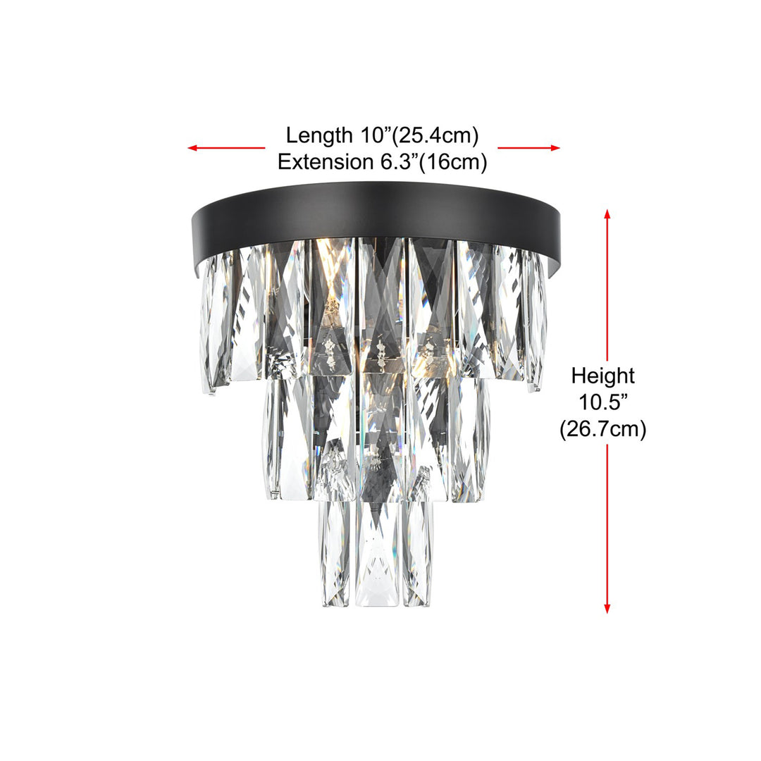 10 Inch Wall Sconce In Black - View 6 - Joshua Marshal