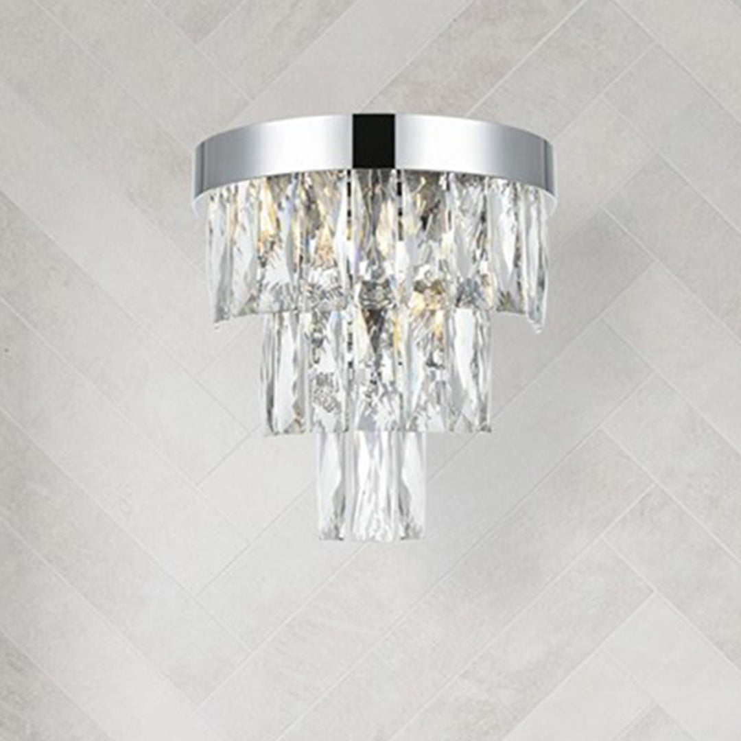 10 Inch Wall Sconce In Chrome Chrome And Clear Finish - LIGHTING by Joshua Marshal