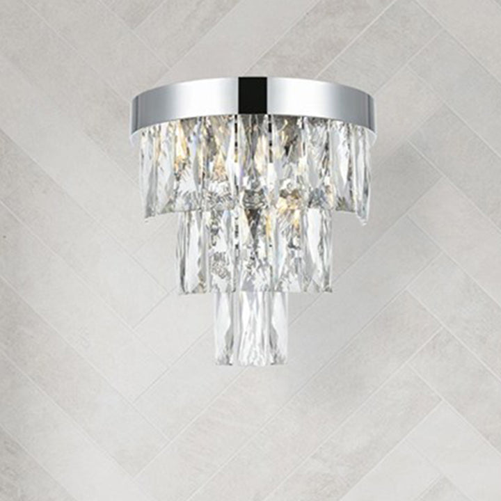 10 Inch Wall Sconce In Chrome Chrome And Clear Finish - LIGHTING by Joshua Marshal