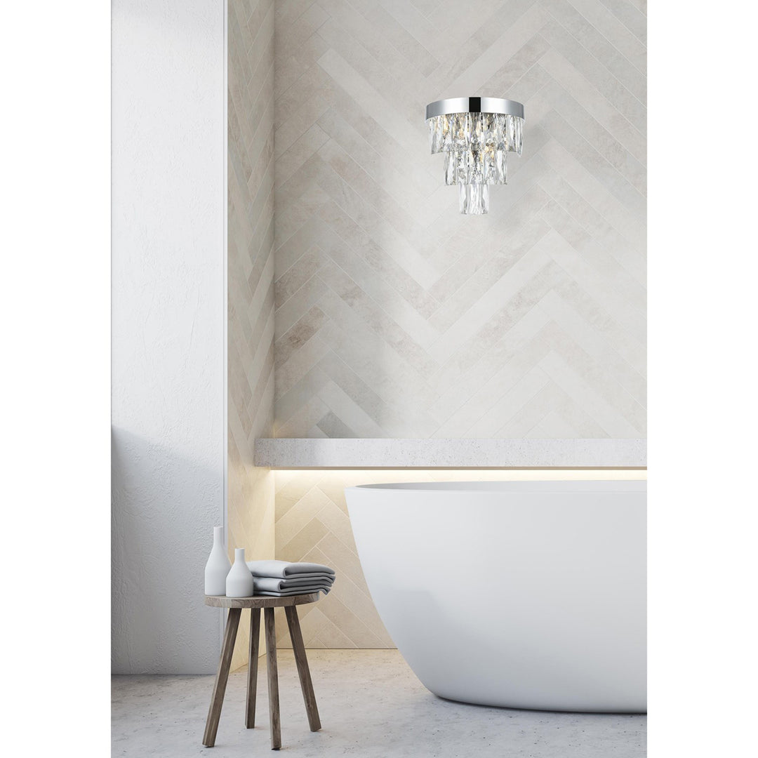 10 Inch Wall Sconce In Chrome - View 2 - Joshua Marshal