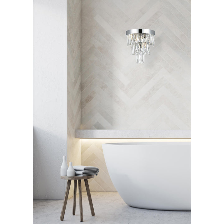 10 Inch Wall Sconce In Chrome - View 2 - Joshua Marshal