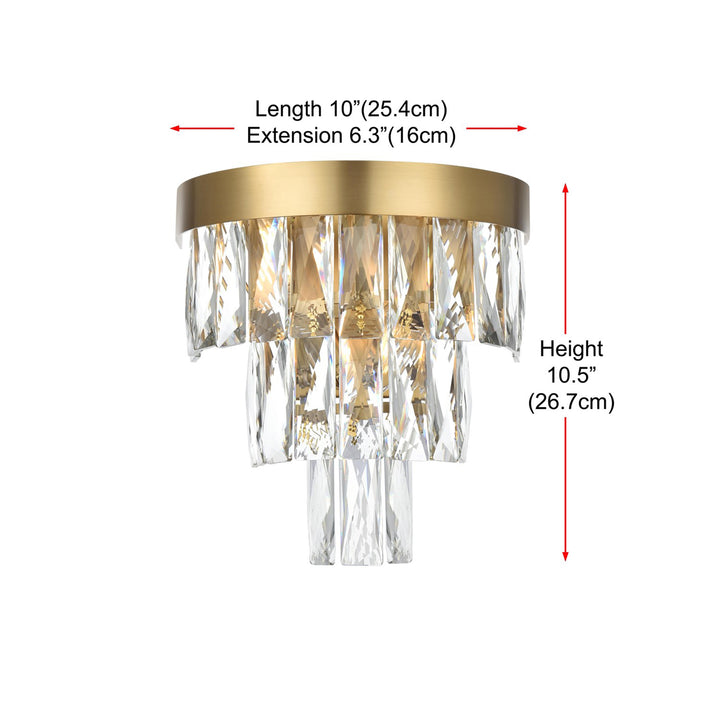 10 Inch Wall Sconce In Satin Gold - View 6 - Joshua Marshal