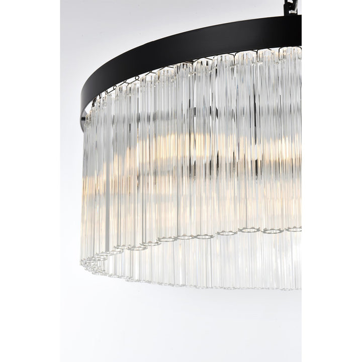 24 Inch Chandelier In Black - View 5 - Joshua Marshal
