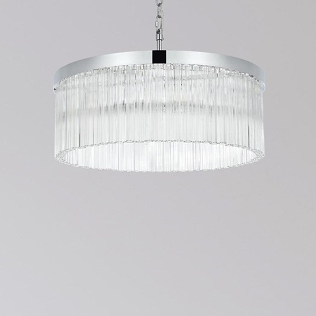 24 Inch Chandelier In Chrome Chrome And Clear Finish - LIGHTING by Joshua Marshal