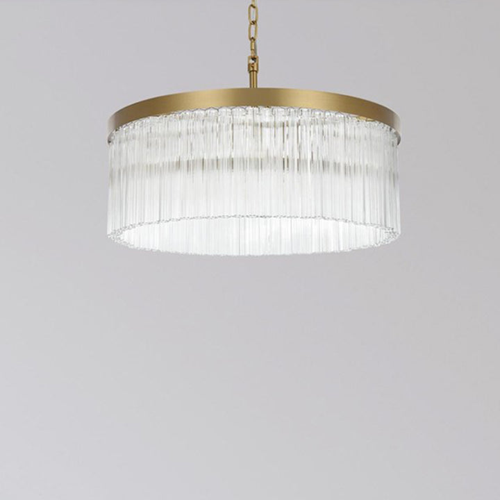 24 Inch Chandelier In Satin Gold Satin Gold And Clear Finish - LIGHTING by Joshua Marshal