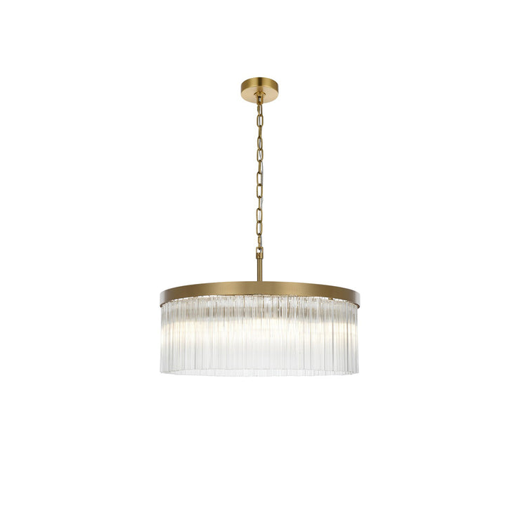 24 Inch Chandelier In Satin Gold - View 3 - Joshua Marshal