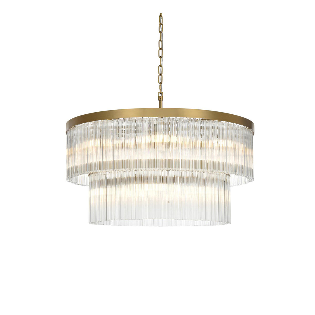 32 Inch Chandelier In Satin Gold - View 4 - Joshua Marshal