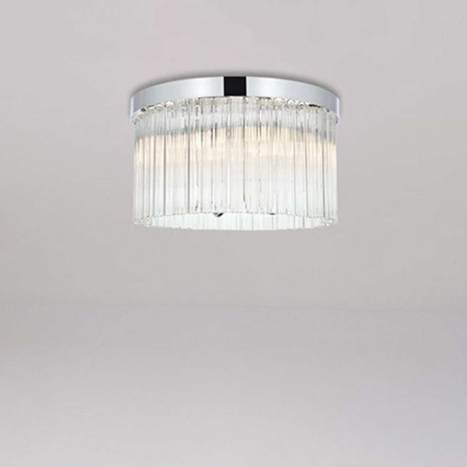 16 Inch Flush Mount In Chrome Chrome And Clear Finish - LIGHTING by Joshua Marshal