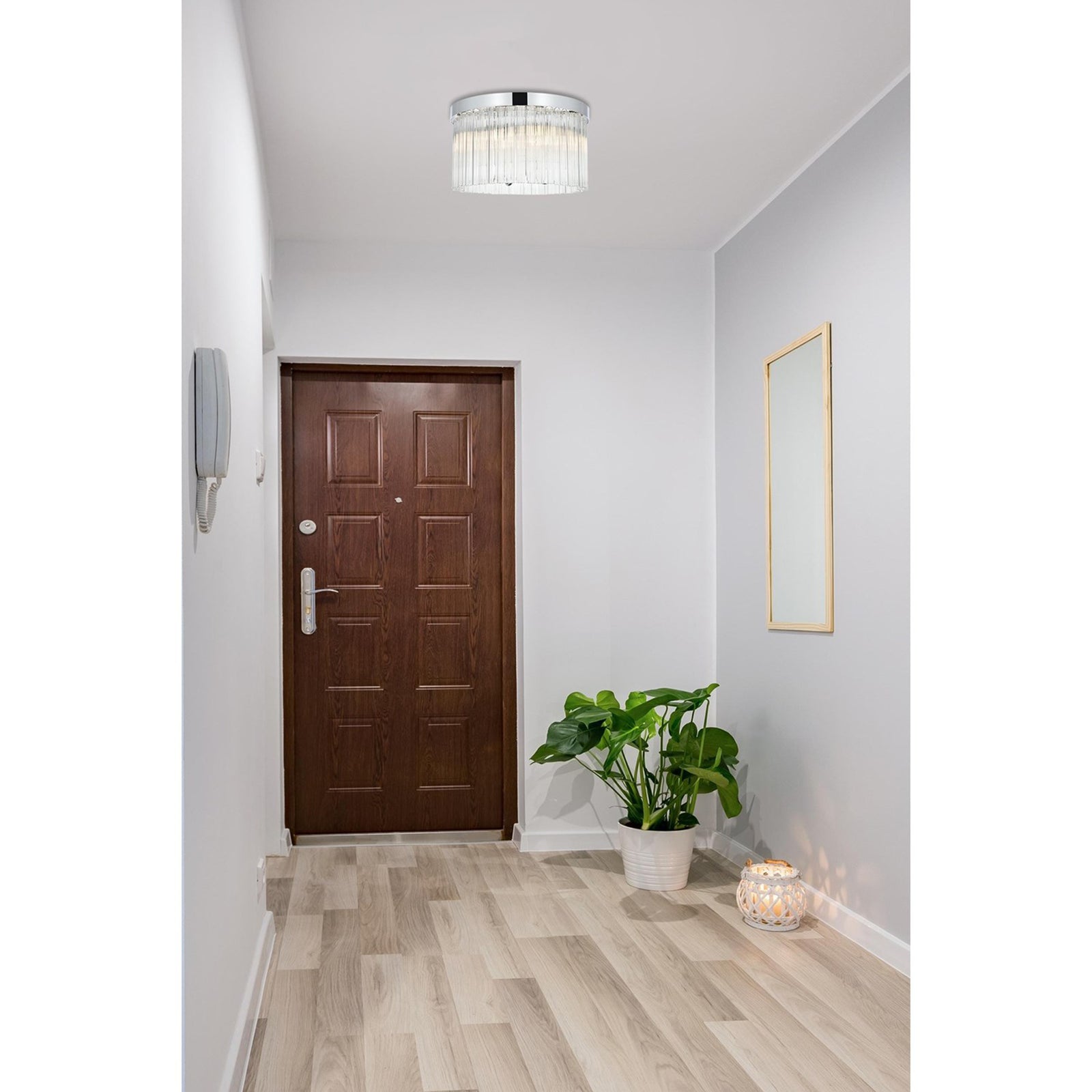 16 Inch Flush Mount In Chrome - View 2 - Joshua Marshal