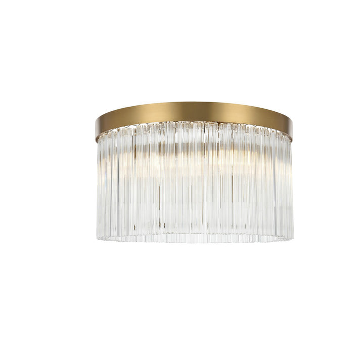16 Inch Flush Mount In Satin Gold - View 4 - Joshua Marshal