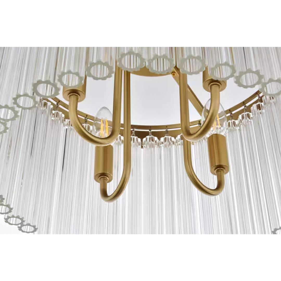 16 Inch Flush Mount In Satin Gold - View 6 - Joshua Marshal