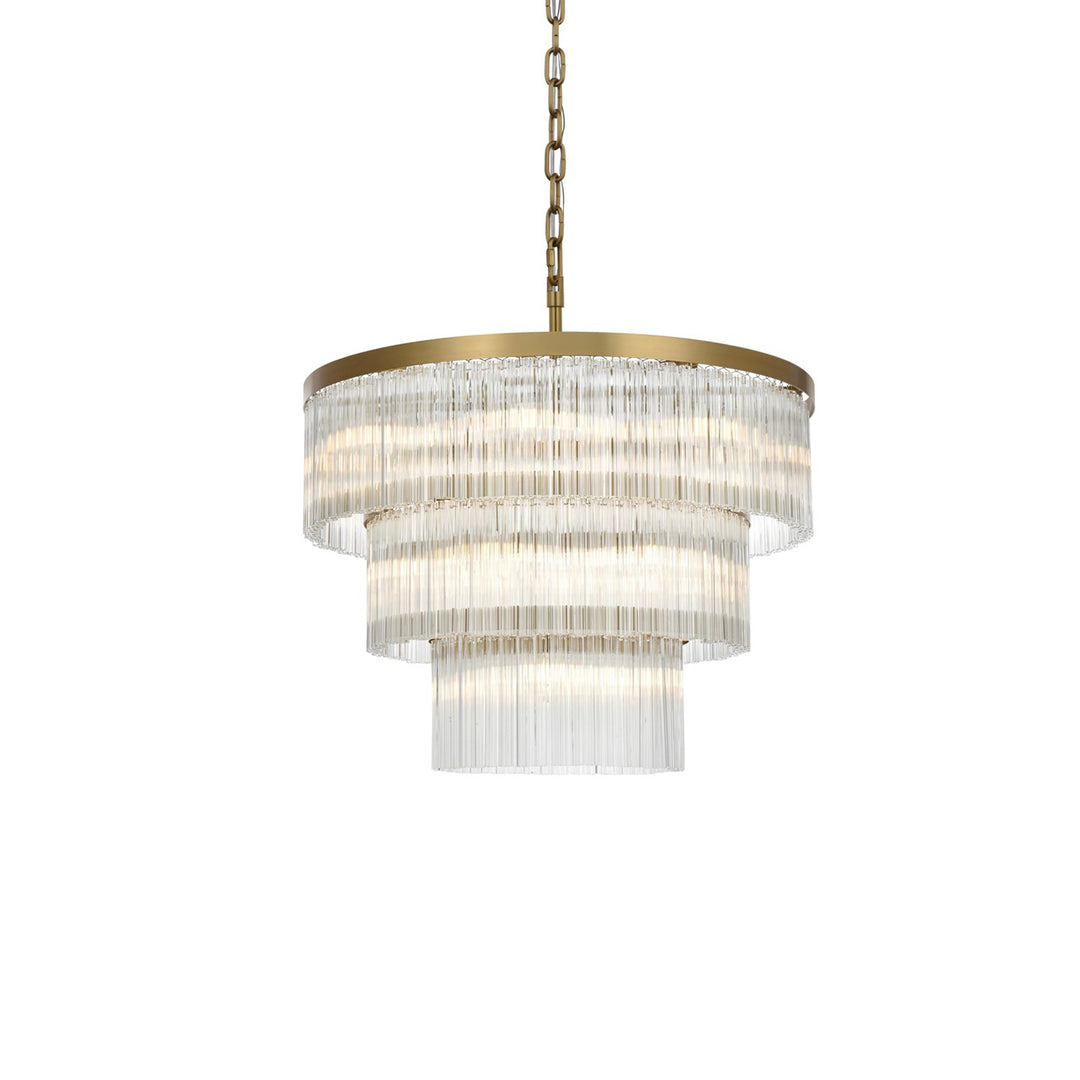 32 Inch Chandelier In Satin Gold - View 4 - Joshua Marshal
