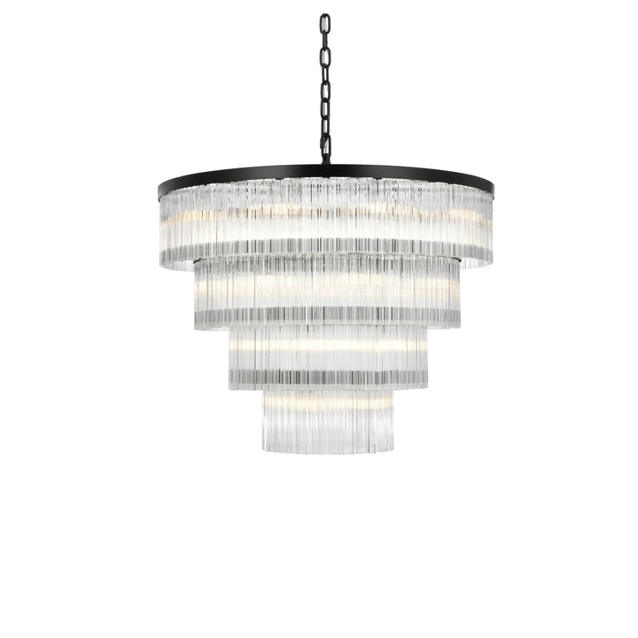 40 Inch Chandelier In Black - View 3 - Joshua Marshal