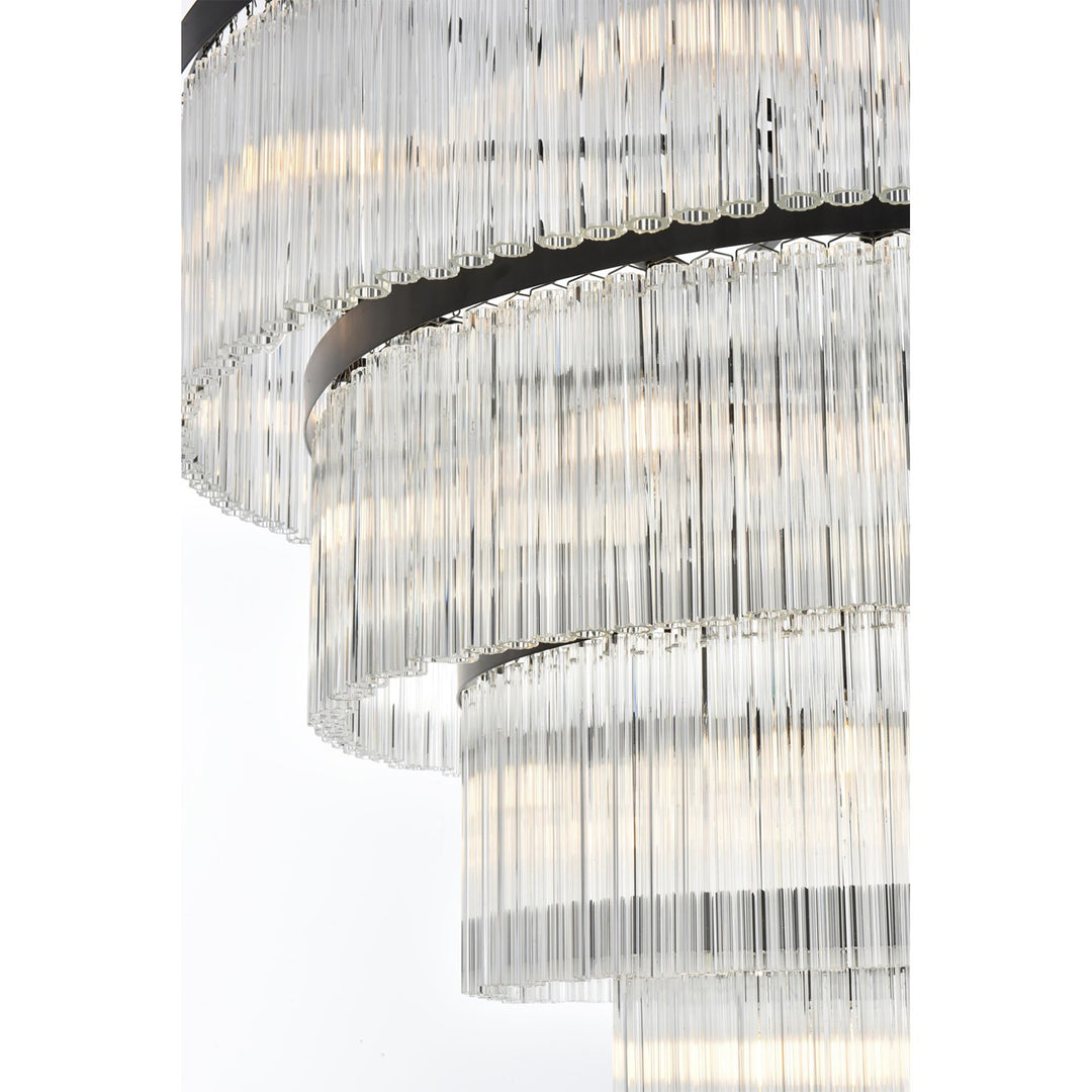 40 Inch Chandelier In Black - View 5 - Joshua Marshal