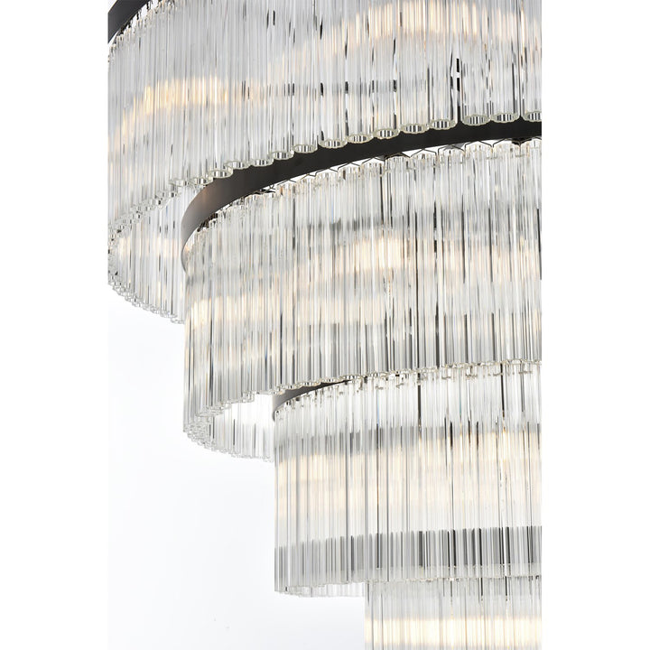 40 Inch Chandelier In Black - View 5 - Joshua Marshal