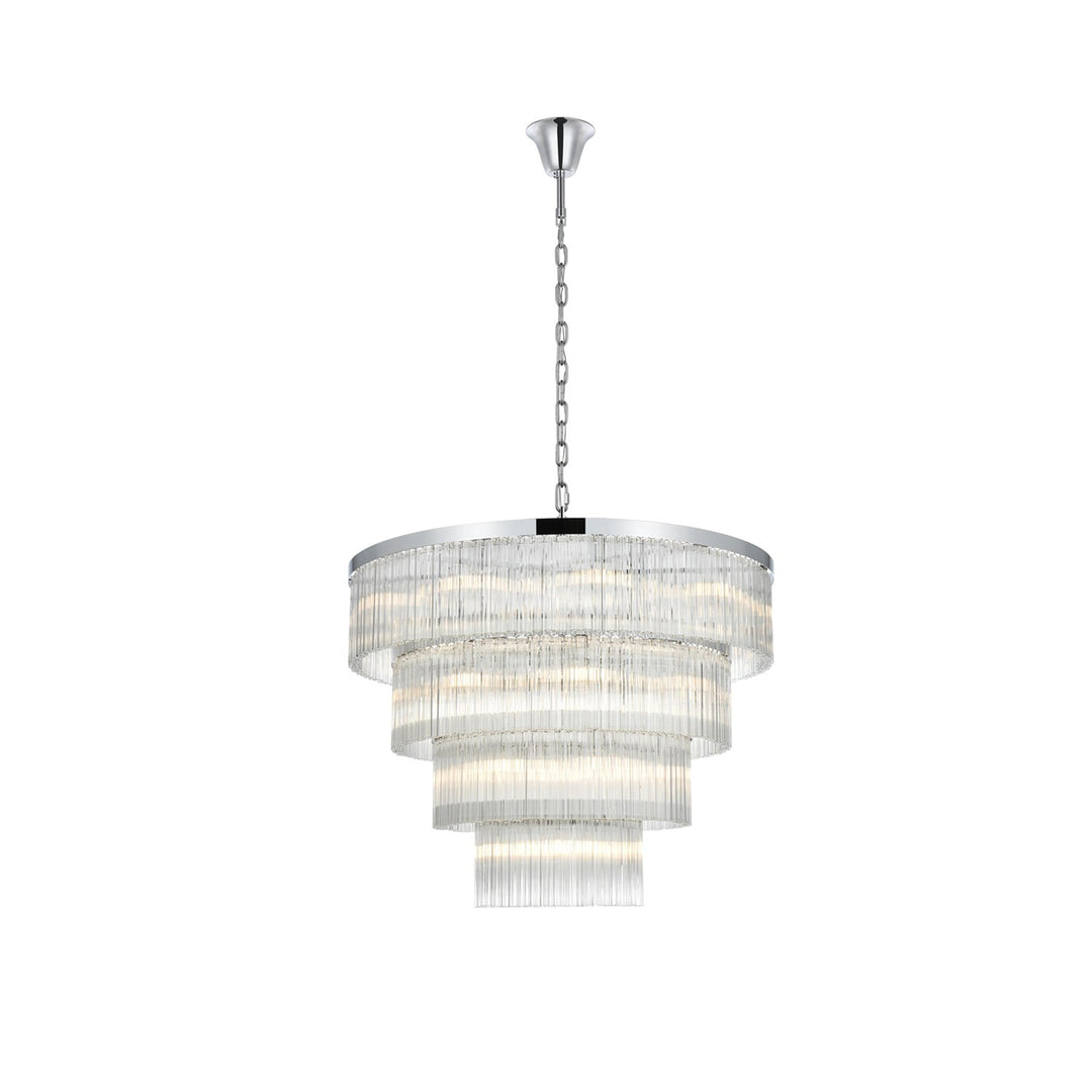 40 Inch Chandelier In Chrome - View 3 - Joshua Marshal