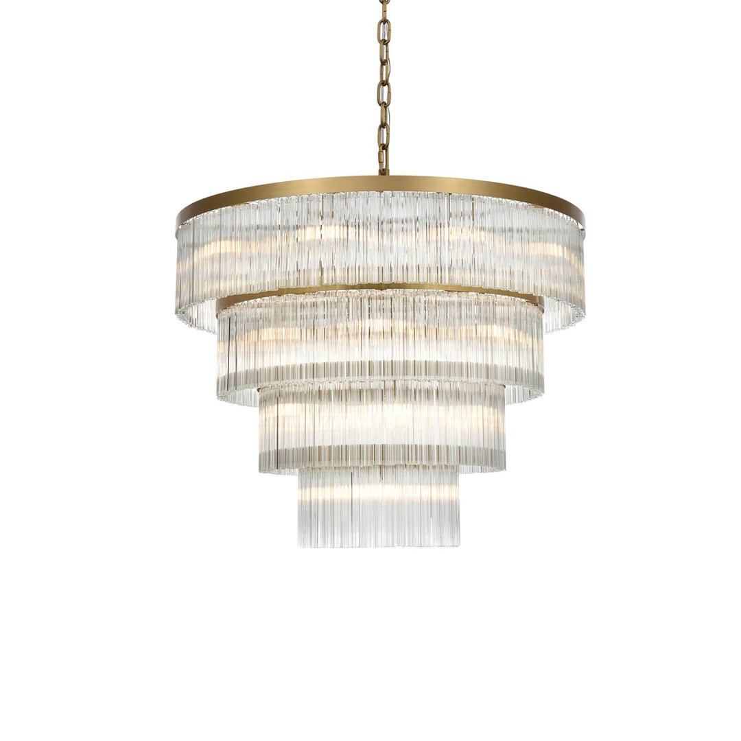40 Inch Chandelier In Satin Gold - View 4 - Joshua Marshal