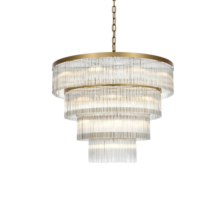40 Inch Chandelier In Satin Gold - View 4 - Joshua Marshal