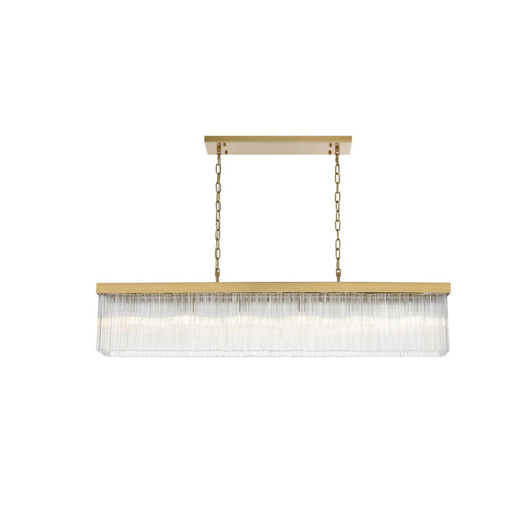 49 Inch Chandelier In Satin Gold - View 3 - Joshua Marshal