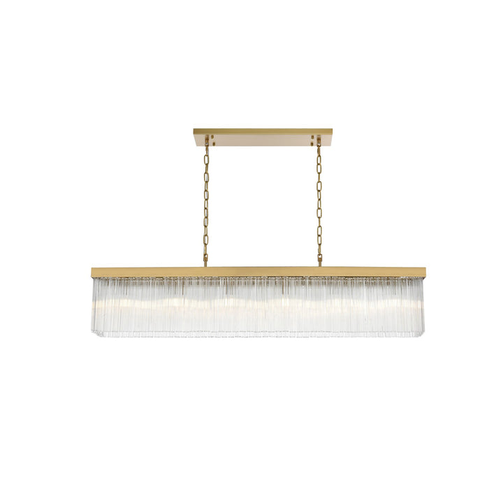 49 Inch Chandelier In Satin Gold - View 3 - Joshua Marshal