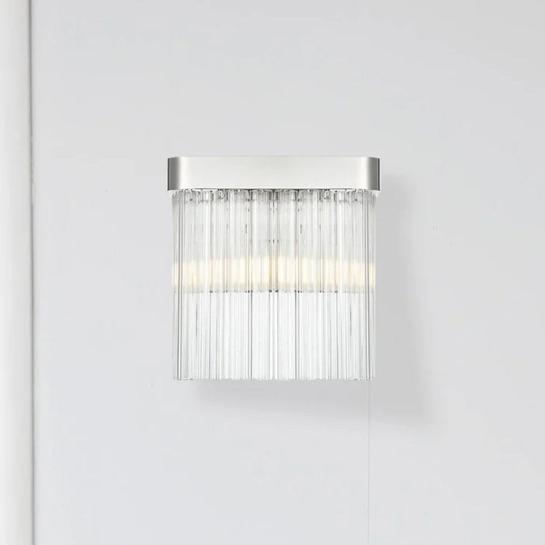 9 Inch Wall Sconce In Chrome Chrome And Clear Finish - LIGHTING by Joshua Marshal