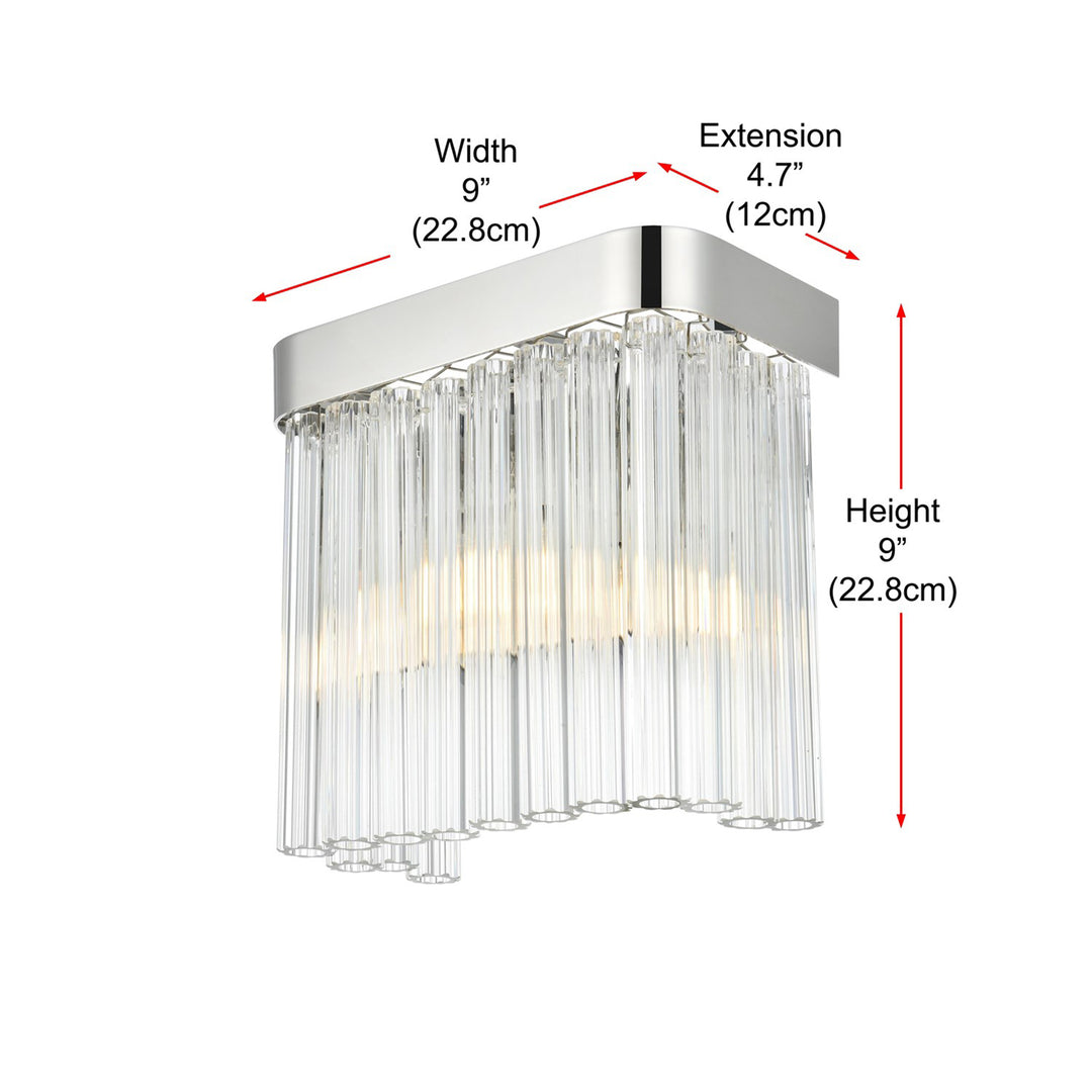 9 Inch Wall Sconce In Chrome - View 5 - Joshua Marshal